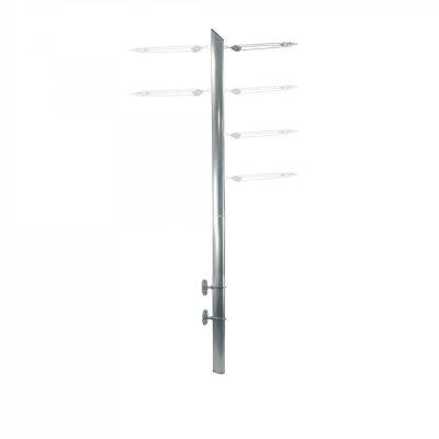 Poteau Voiles Ombrage Acier  Réglable 275cm  Fixation Murales Ulisse Maanta