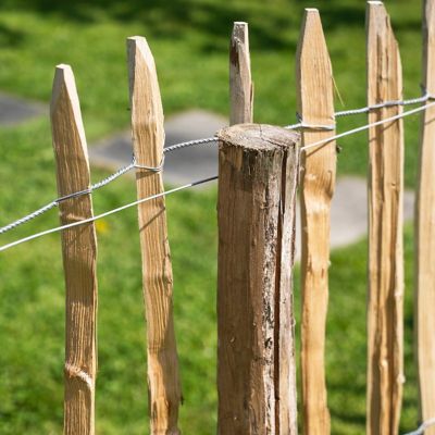 Poteaux noisetier pour clôture ganivelle H 1m50 lot de 4