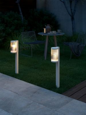 Potelet COUPAR, Aluminium, Couleur Blanc, E27, H.80, IP54 / NORDLUX Extérieur