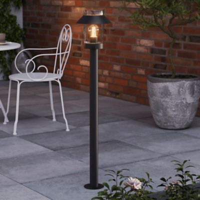 Potelet d'extérieur Caprera taille M noir E27 25W IP44 GoodHome
