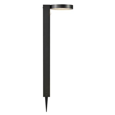 Potelet extérieur LED intégrée solaire à piquer noir IP44 blanc chaud 15 x 60 cm