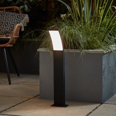 Potelet Gambell LED intégrée 800lm 8.5W IP44 GoodHome gris anthracite
