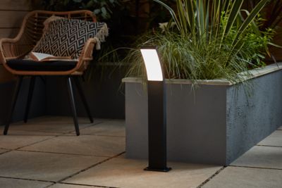 Potelet Gambell LED intégrée 800lm 8.5W IP44 GoodHome gris anthracite