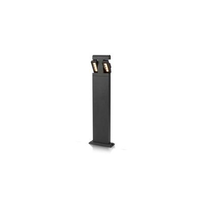 Potelet LED 8W 67cm Gris avec Diffuseur Orientable IP54 - Blanc Chaud 3000K