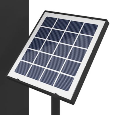 Potelet solaire LED intégré à détection Davern 800lm IP65 noir Goodhome