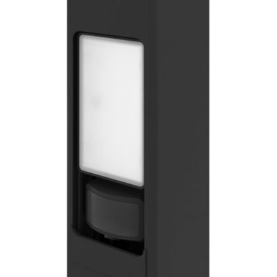 Potelet solaire LED intégré à détection Davern 800lm IP65 noir Goodhome