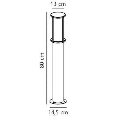 Potelet SSL LINTON  Acier galvanisé Acier galvanisé, H.80 - IP54 - E27  Nordlux Extérieur