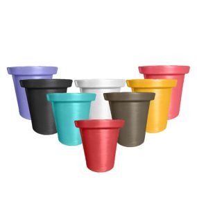 Pots de fleurs rond xxl delight 420l-lot de 8