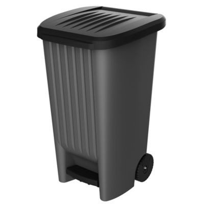 Poubelle 100l avec pédale et roulettes