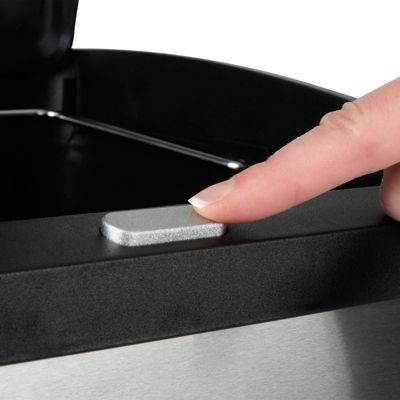Poubelle 1x18 Litres et 1x16 Litres, Capacite totale 34 Litres, Ouverture avec pedale ou bouton