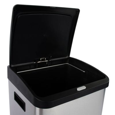 Poubelle 1x18 Litres et 1x16 Litres, Capacite totale 34 Litres, Ouverture avec pedale ou bouton