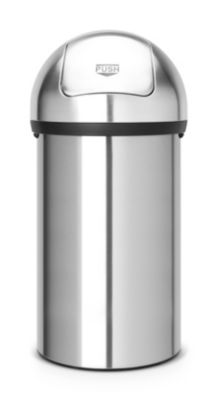Poubelle à couvercle basculant Brabantia Push Bin 60 L métal