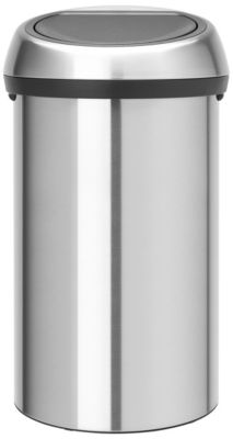 Poubelle à couvercle basculant Brabantia Touch Bin 60 L métal