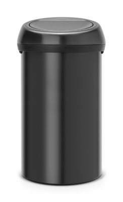 Poubelle à couvercle basculant Brabantia Touch Bin 60 L noir