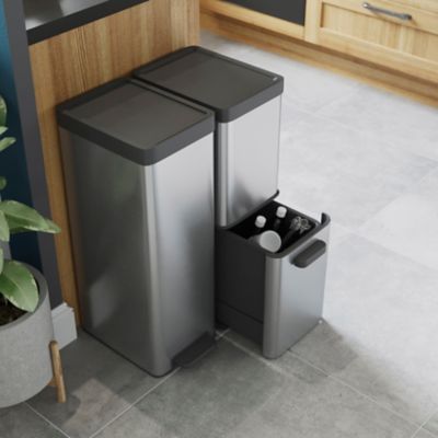 Poubelle à ouverture tactile GoodHome Kora 15L