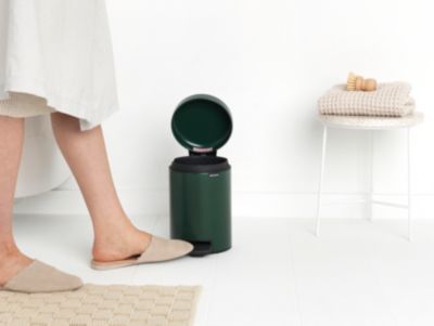 Poubelle à pédale 3 litres vert sapin, Brabantia New Icon