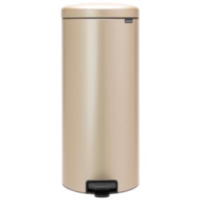 Poubelle à pédale coloris champagne Brabantia NewIcon 30 L