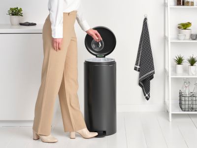 Poubelle à pédale coloris gris Brabantia NewIcon 30 L
