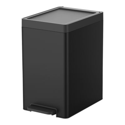 Poubelle à pédale GoodHome Kora noir 14 L