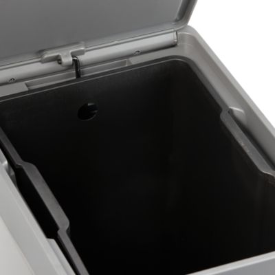 Poubelle à pédale GoodHome Kora noir 14 L