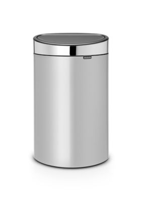 Poubelle à pression coloris métal 40L Brabantia Touch Bin