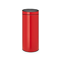 Poubelle à pression coloris rouge 30L Brabantia Touch Bin