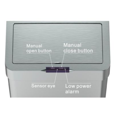 Poubelle automatique inox DAYTONA argent 70L