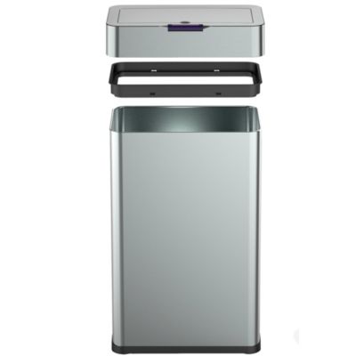 Poubelle automatique inox DAYTONA argent 70L