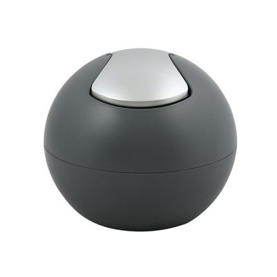 Poubelle à  bascule BOWL MATT 1L Gris foncé mat Spirella