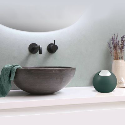 Poubelle à  bascule BOWL MATT 1L Gris foncé mat Spirella