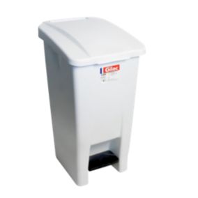 Poubelle éco à pédale 60 L - couvercle blanc