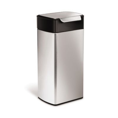 Poubelle coloris gris métal 30L Simplehuman Touch
