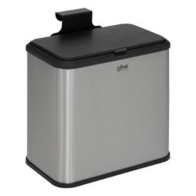 Poubelle à compost en inox 5L - Noir- 5five