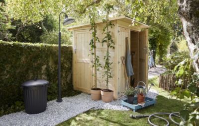 Poubelle d'extérieur recyclable EDA noir 80L