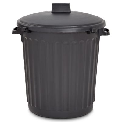 Poubelle D Exterieur Eda Noir 80l Castorama