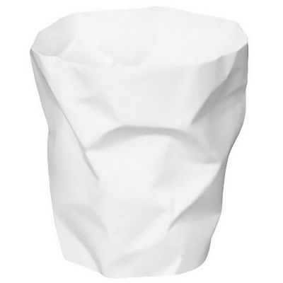 Poubelle de bureau effet froissé blanc Homesight Hook 16 L