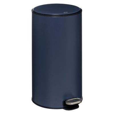 Poubelle de cuisine 30 l à pédale ronde Delta métallique coloris bleu pétrole Ø31,5 x H.62 cm ,5Five