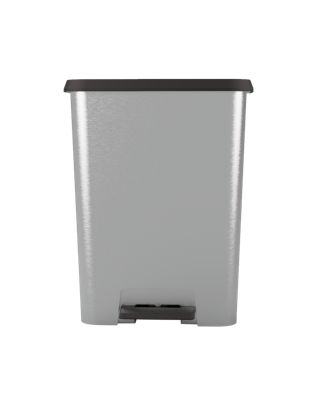 Poubelle de cuisine 46L Keter en plastique coloris gris ouverture à pédale l.47,8 x P.29 x H.62,6 cm