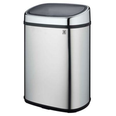Poubelle de cuisine à couvercle basculant Push Kitchen Move City inox 60 L