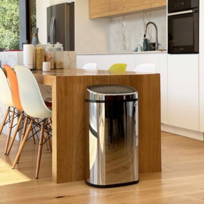 Poubelle de cuisine à couvercle basculant Push Kitchen Move City inox 60 L