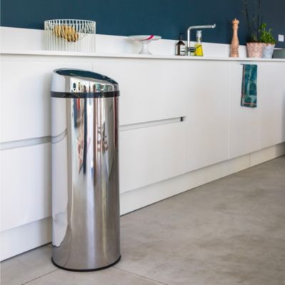 Poubelle de cuisine à ouverture automatique Kitchen Move Artic inox 30 L