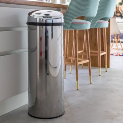 Poubelle de cuisine à ouverture automatique Kitchen Move Artic inox 30 L