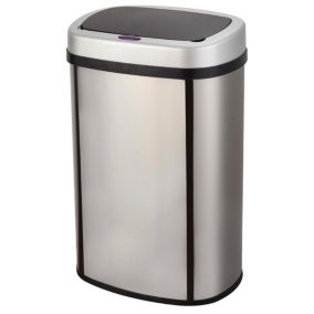 Poubelle de cuisine à ouverture automatique Kitchen Move Majestic argent 58 L