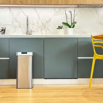 Poubelle de cuisine à ouverture automatique Kitchen Move Silverlake inox 60 L