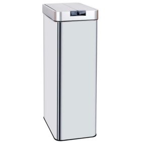 Poubelle de cuisine à ouverture automatique Kitchen Move Silverlake inox 90 L
