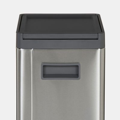 Poubelle de cuisine à pédale 28L Kora GoodHome H. 70,5 cm inox
