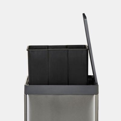 Poubelle de cuisine à pédale 30 L Kora GoodHome H. 70,5 cm inox