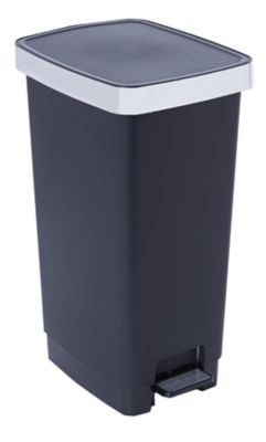 Poubelle de cuisine à pédale 40L Ring Sundis H. 60 cm gris noir