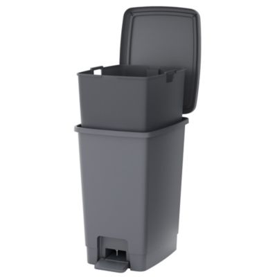 Poubelle de cuisine à pédale Bucket Sundis coloris anthracite 30 L
