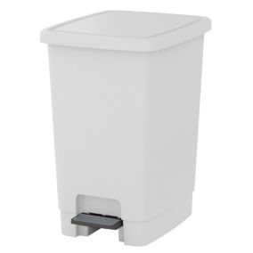 Poubelle de cuisine à pédale Bucket Sundis coloris blanc 30 L